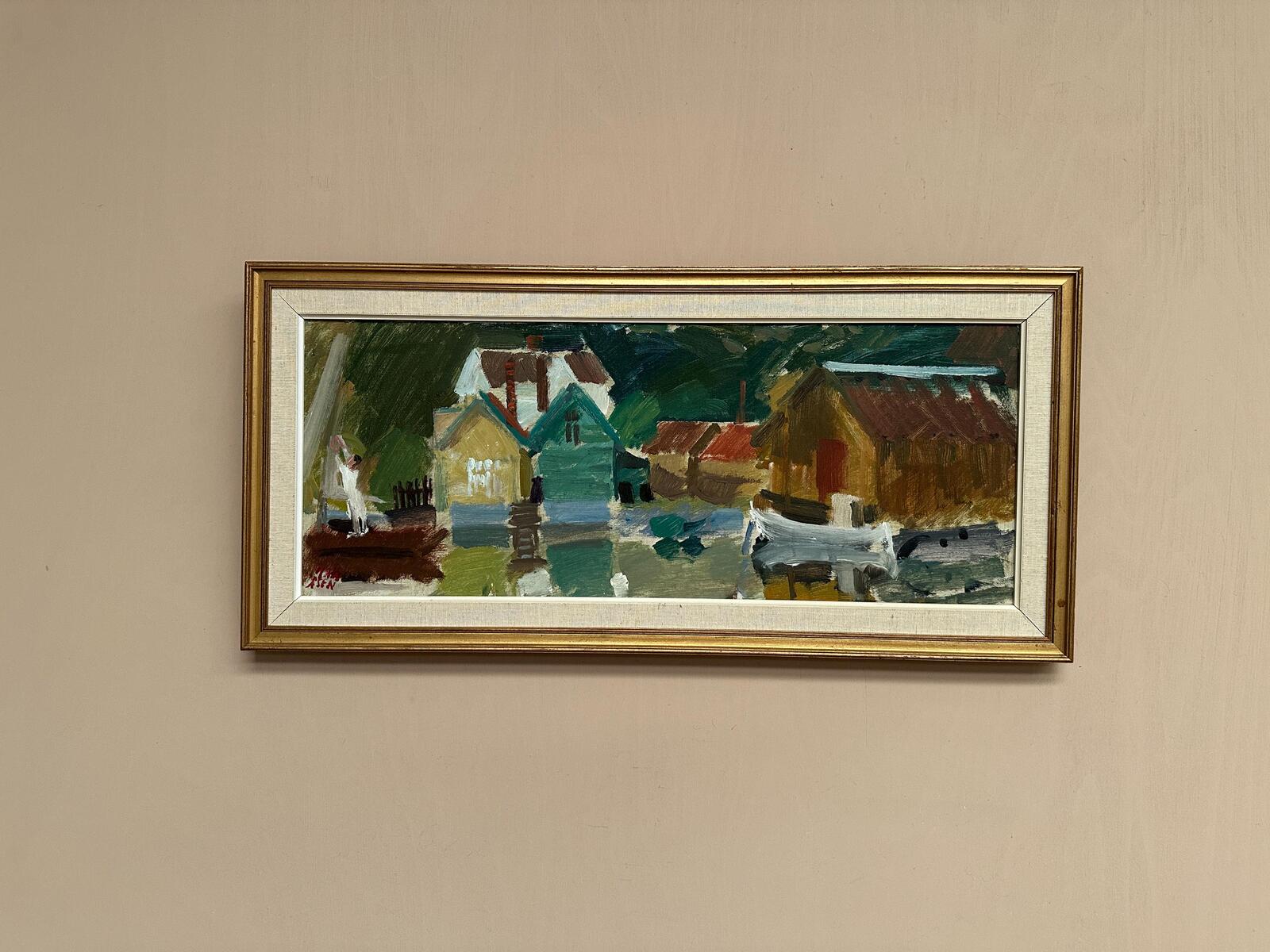 “Fishing Village” by Gösta Stawåsen