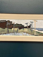 “Coastal Landscape with Beached Boats” by Ivar Ekelund (1908–2002)