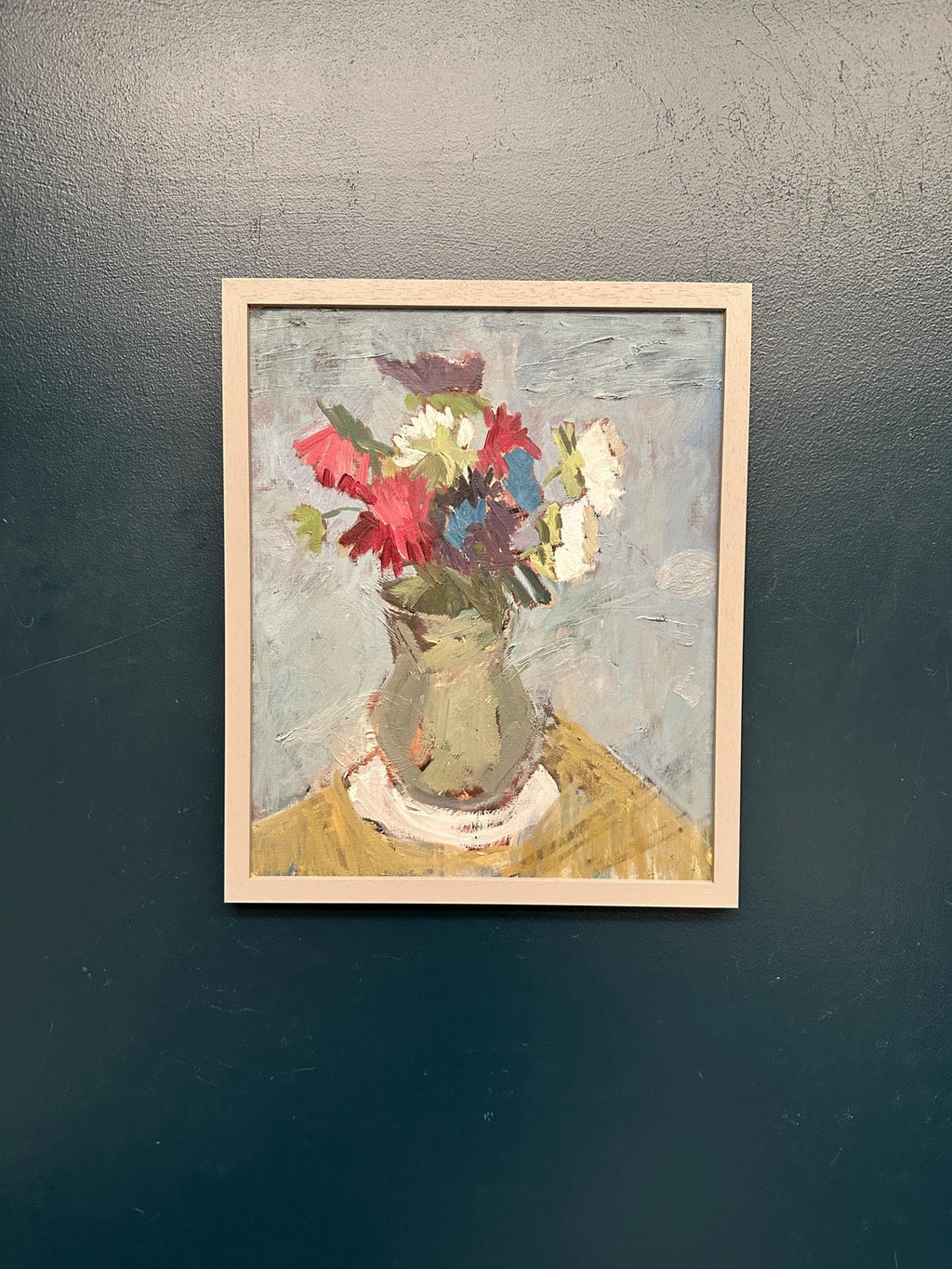 Flowers in Green Vase