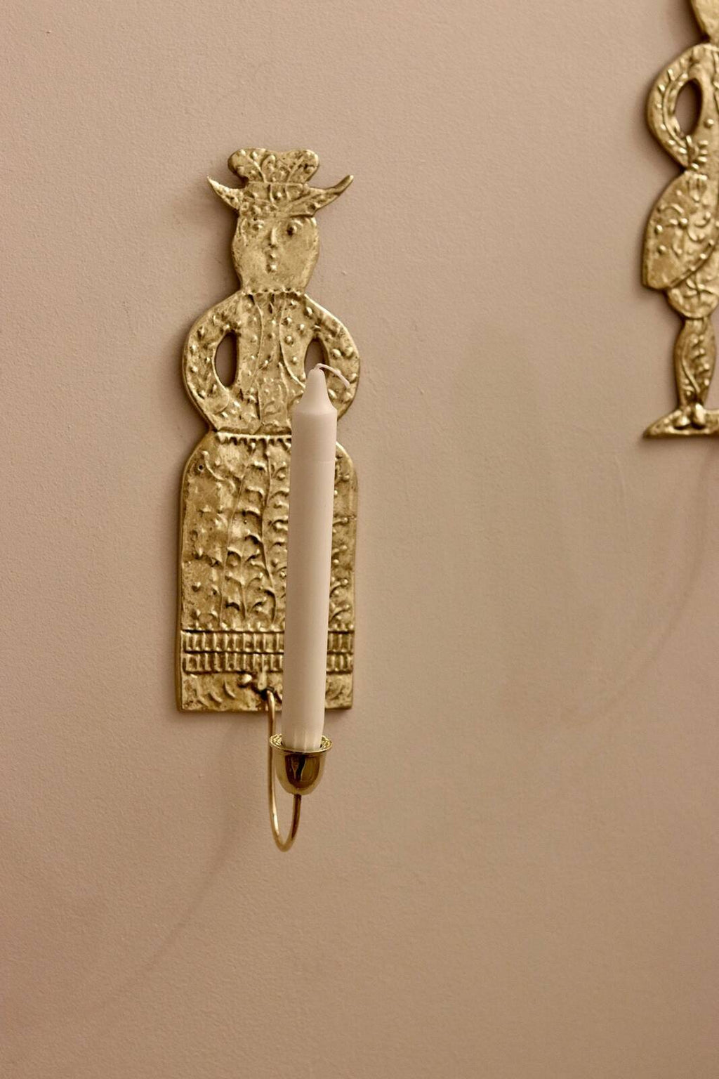 Pair of Mid-Century Brass Danish Sconces