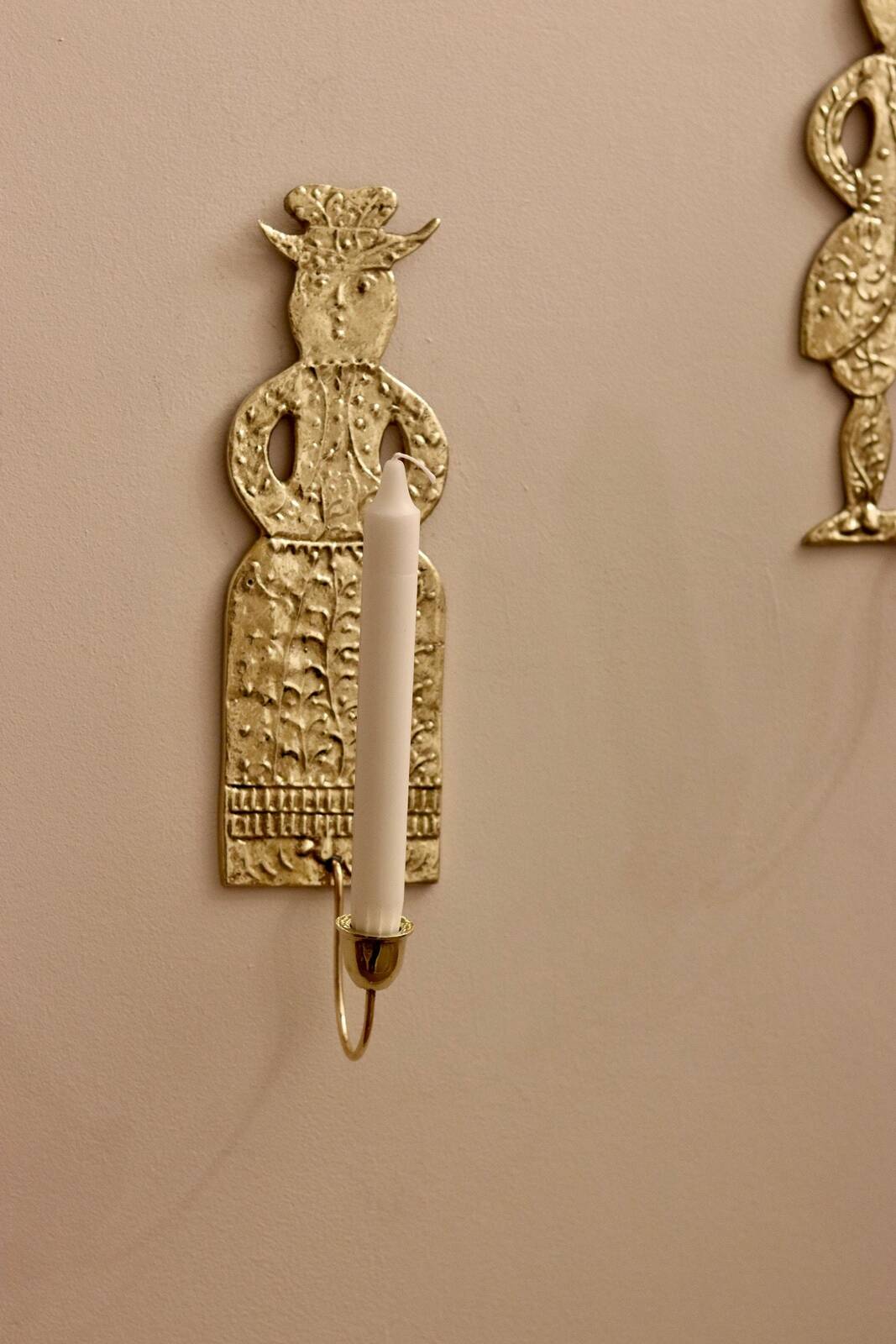 Pair of Mid-Century Brass Danish Sconces