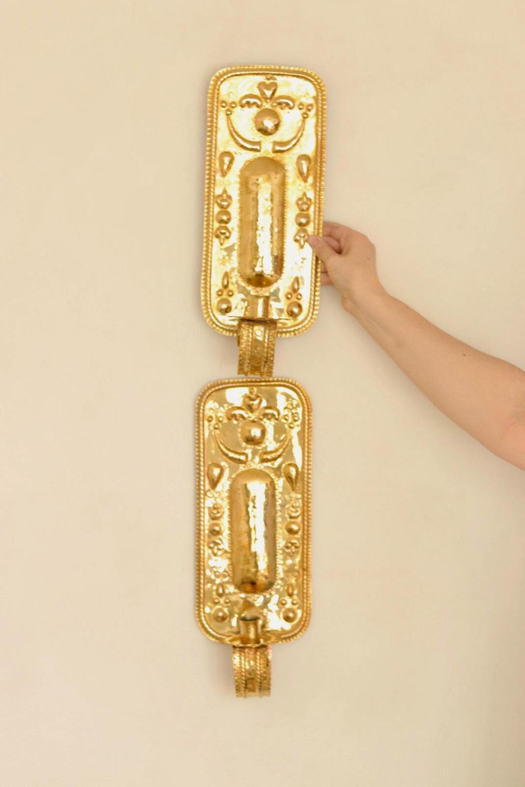 Pair Of Mid Century Swedish Brass Sconces