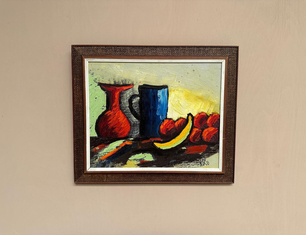 “Still Life with Fruits and Vase” by Rollo