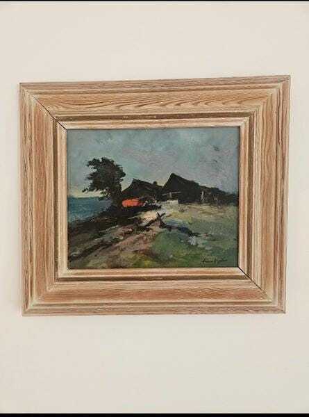 “Coastal Landscape with Cottage” by Arne Aspelin (1911–1990)