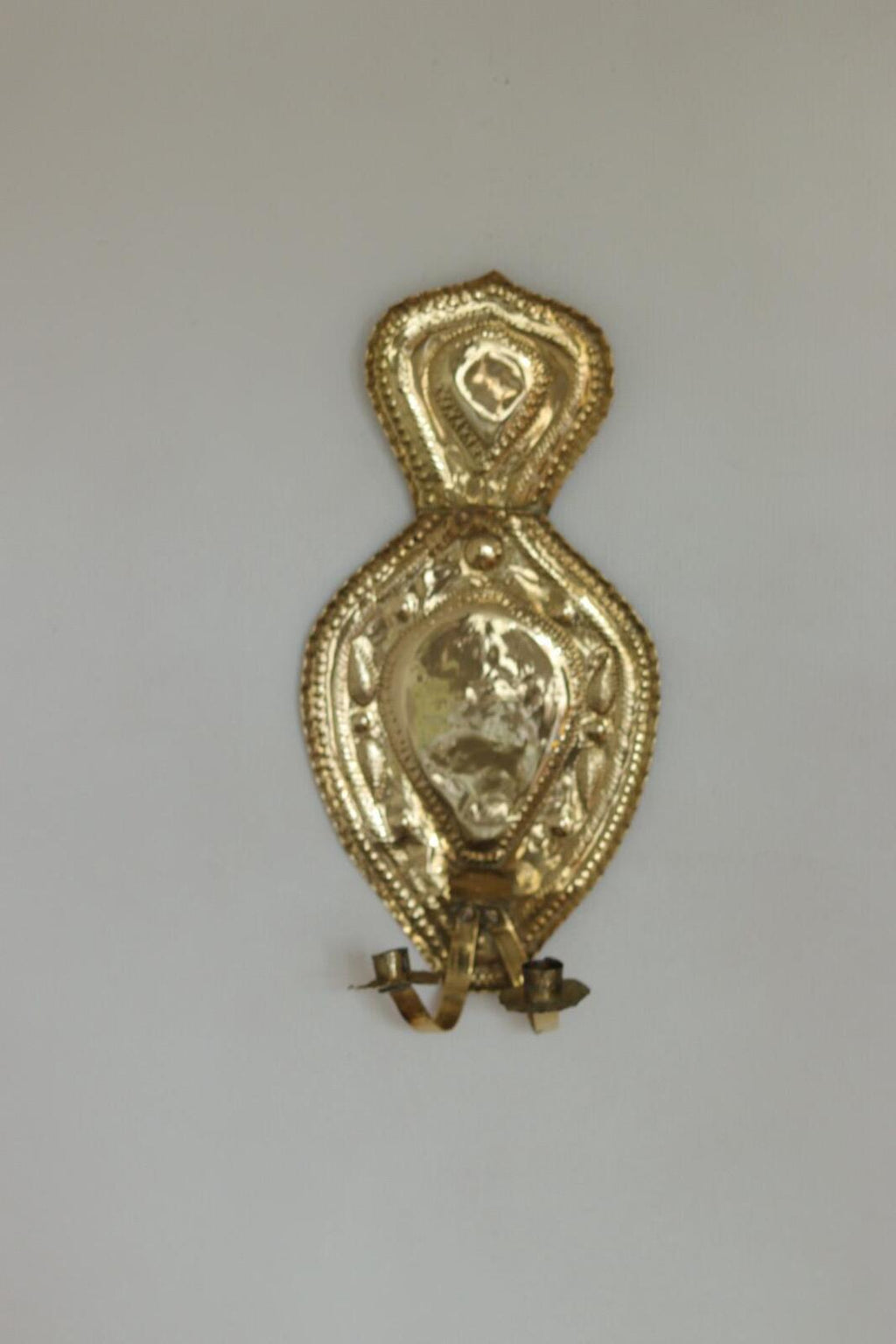 Baroque Style  Mid-Century Brass Swedish Sconces