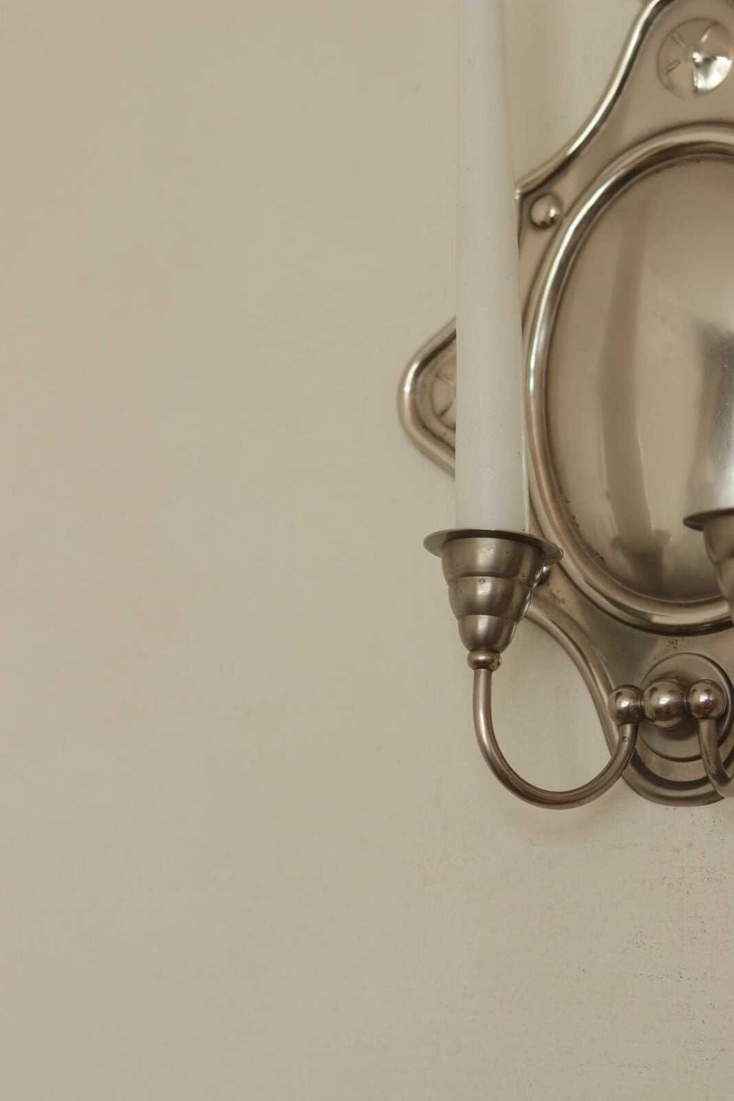 Pair Of Mid Century Swedish Pewter Sconces