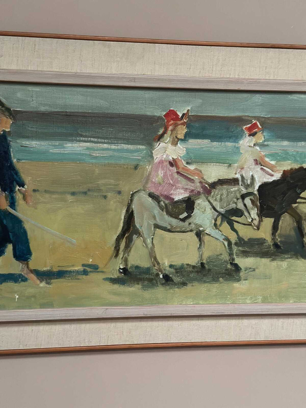 “Children on Donkeys at the Beach” by Tage Gavik