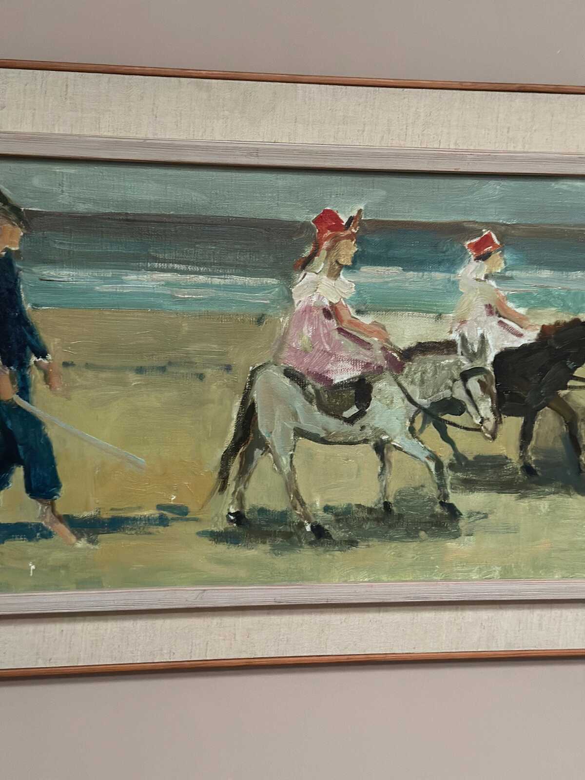 “Children on Donkeys at the Beach” by Tage Gavik