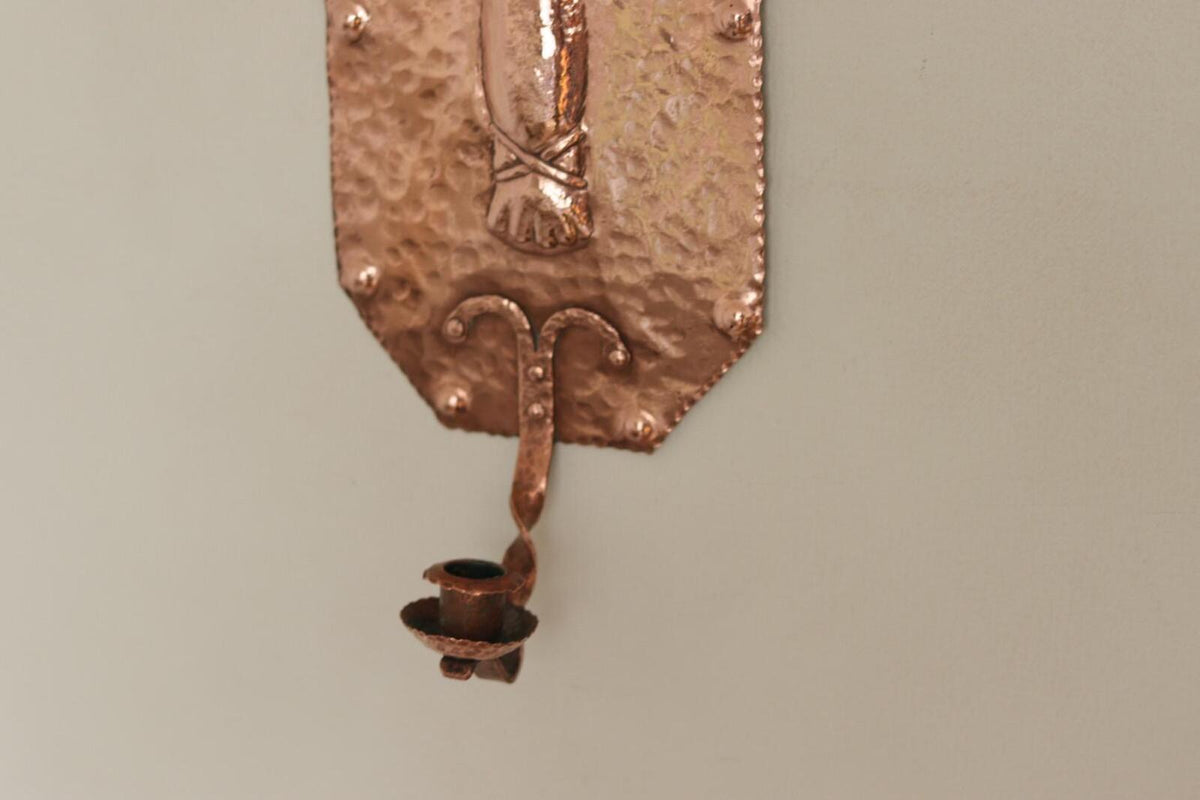 Pair of  Swedish Copper Wall Sconces