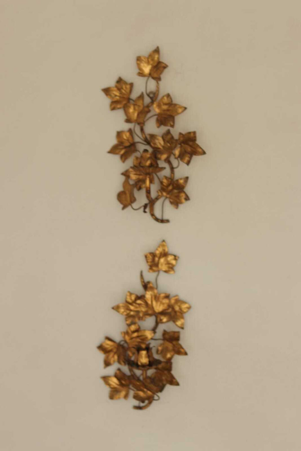 Pair of Mid-Century Italian Gilded Sconces By Florentia