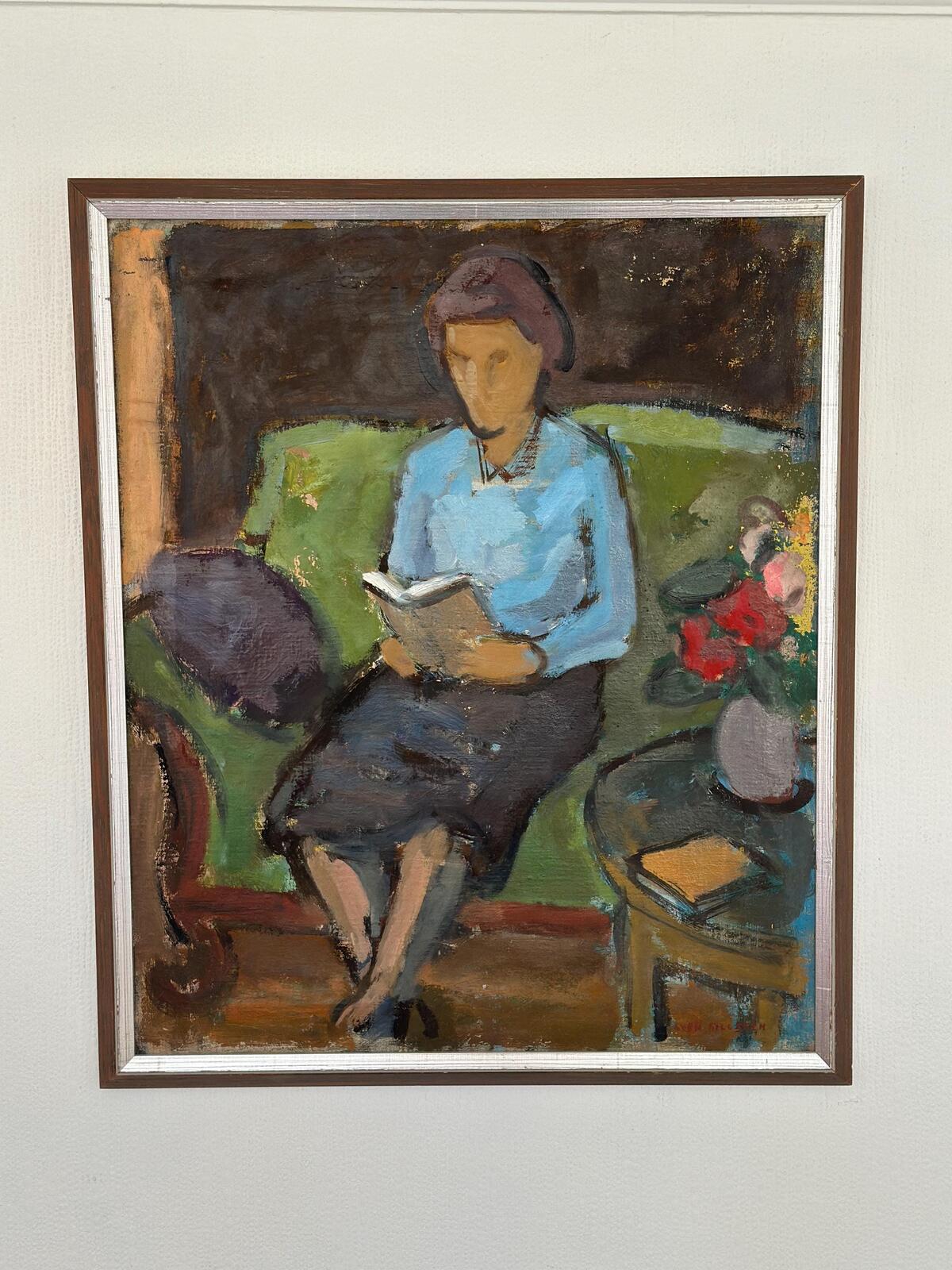 “Woman Reading Book” by Sven Gillgren