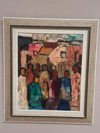 “Abstract Figures with Buildings” by Gösta Falck