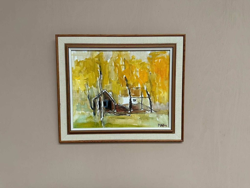 “Houses and Trees in Autumn ” by Pia H. Campbell