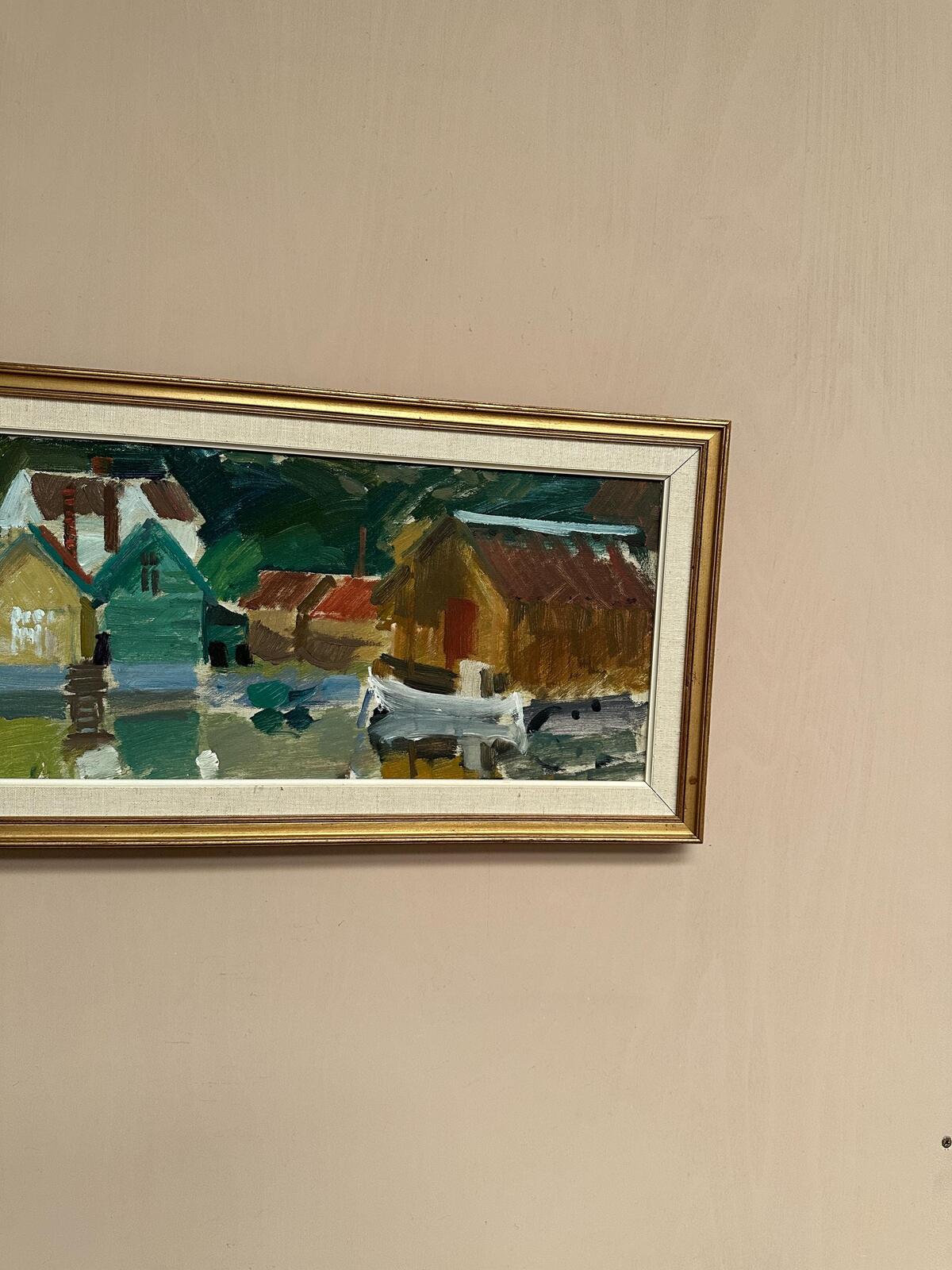 “Fishing Village” by Gösta Stawåsen