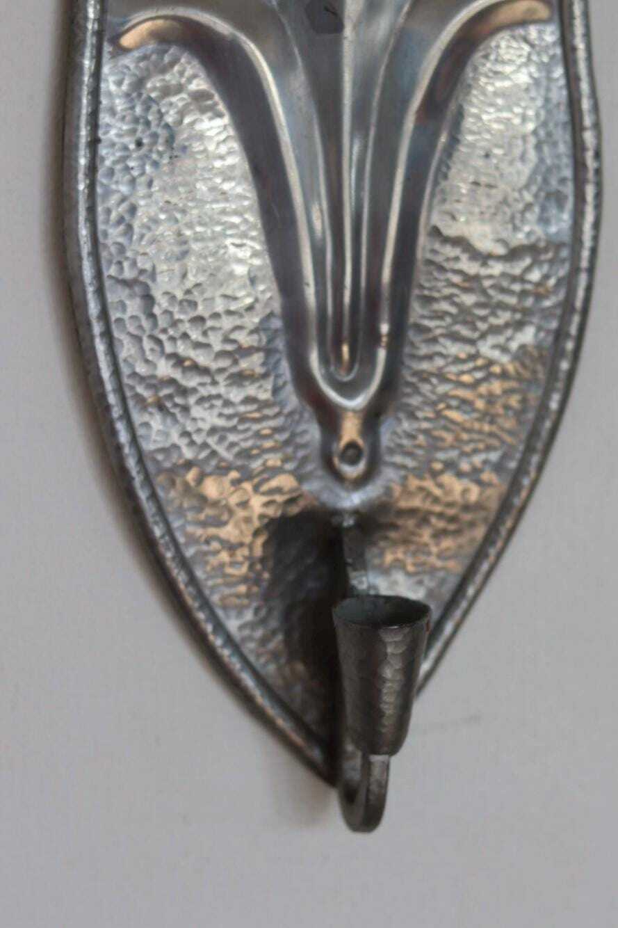 Pair Of Swedish Pewter Sconces