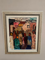 “Abstract Figures with Buildings” by Gösta Falck