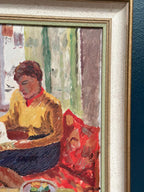 “Woman Reading Book” by Einar Emland (1916–1994)