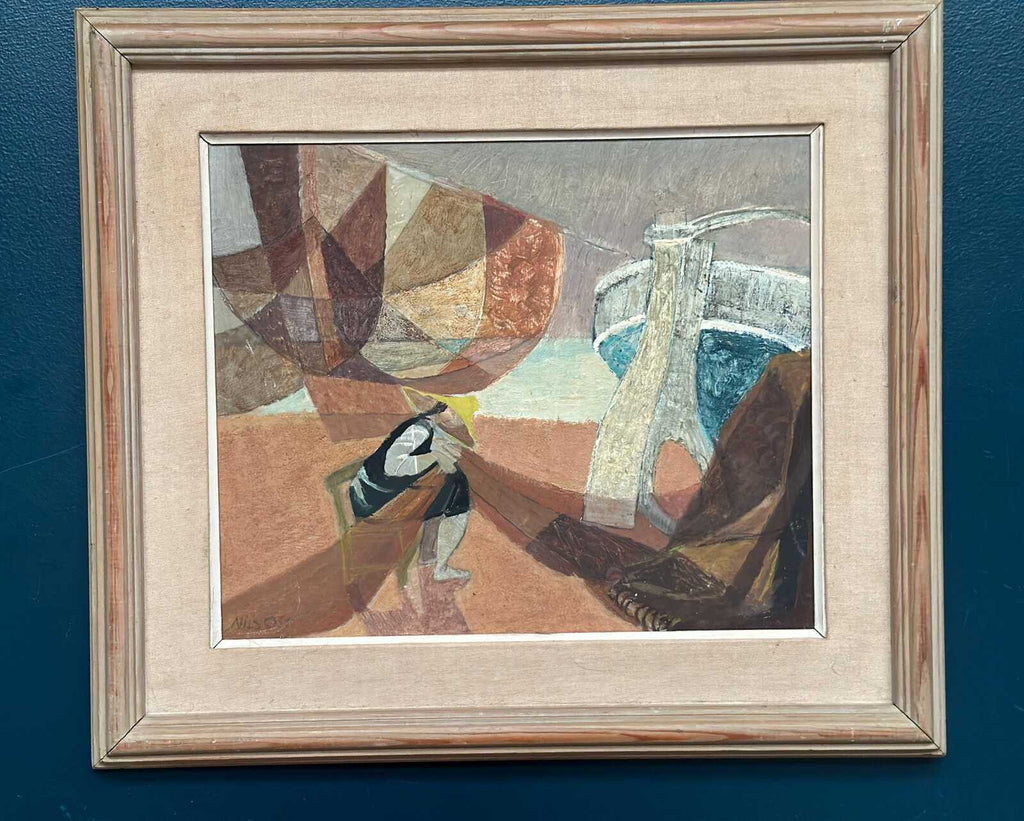 “Figure with Boats” by Nils Öst (1908–1982)