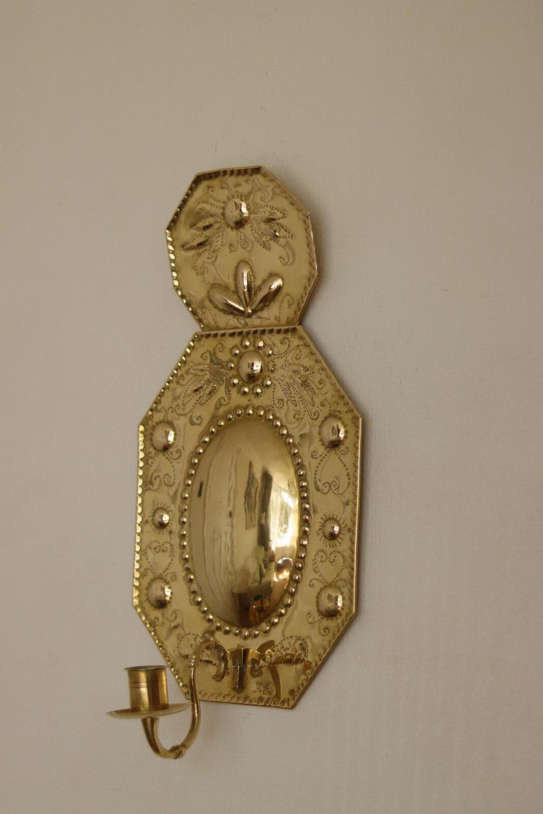 Pair Of Baroque-style Swedish Brass Sconces