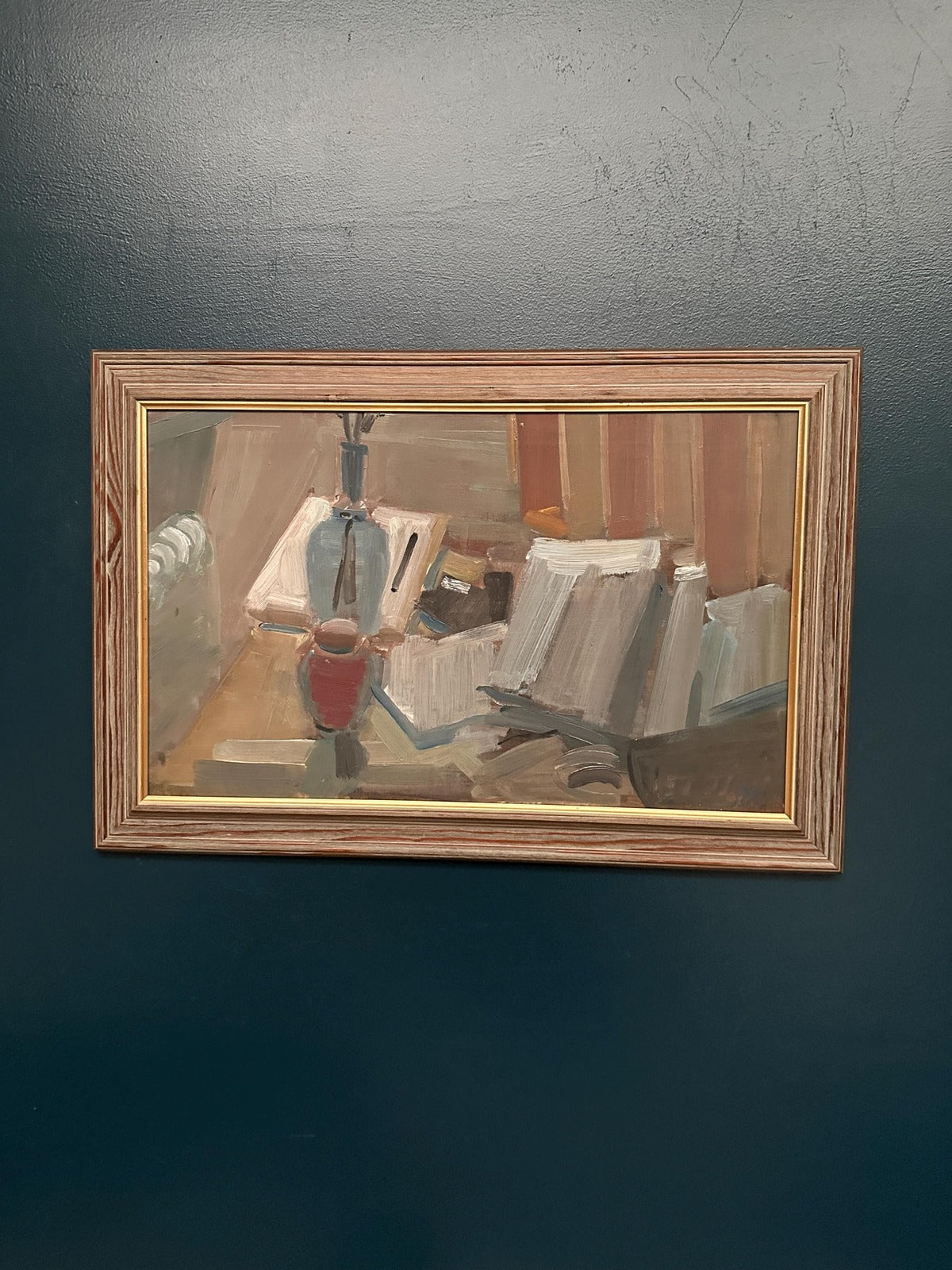“Vase and Books” by Gösta Stawåsen