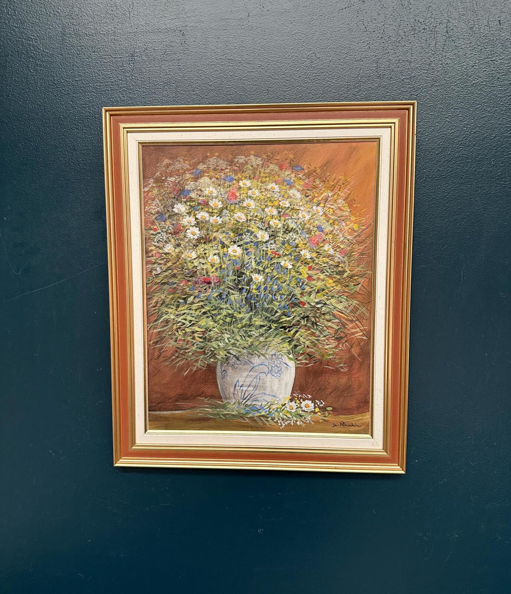 “Summer Flowers in a Pot” by Jan Rhodin (1938–2022)