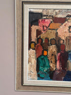 “Abstract Figures with Buildings” by Gösta Falck