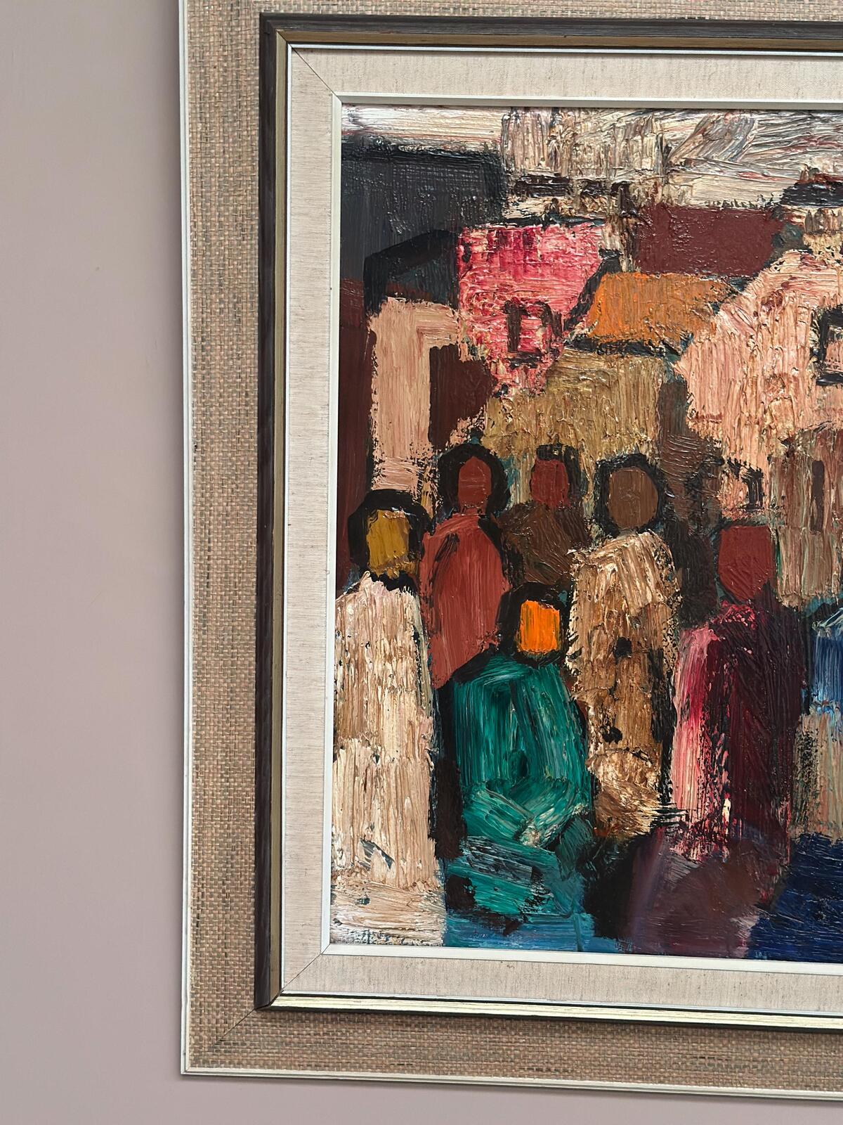 “Abstract Figures with Buildings” by Gösta Falck