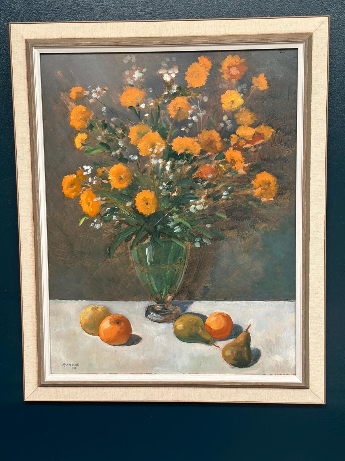 “Floral Still Life” by Arne Ericson – Dated 1967