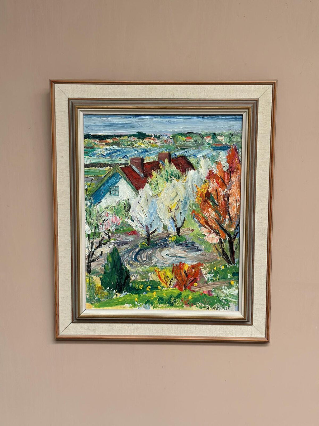 Landskap med hus” by Birgitta Högsell