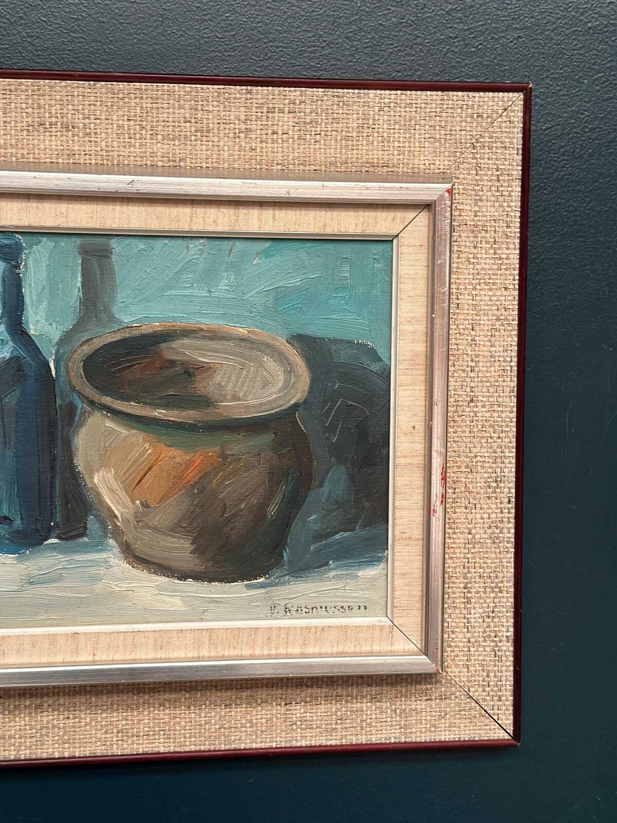 “Pot and Blue Bottle” by Viktor Rasmussen