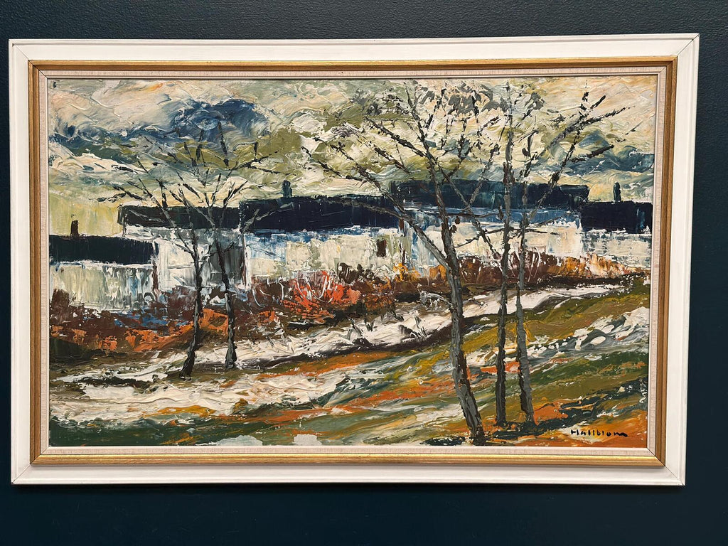 “Landscape with Houses and Trees” by Stig Hallblom