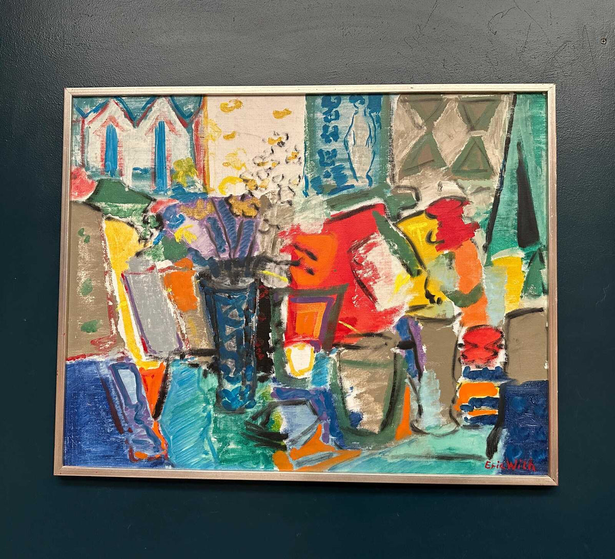“Still Life with Flowers” by Eric With (1916–2000)