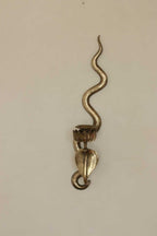 Pair of Egyptian Revival Style Engraved Brass Cobra Sconces