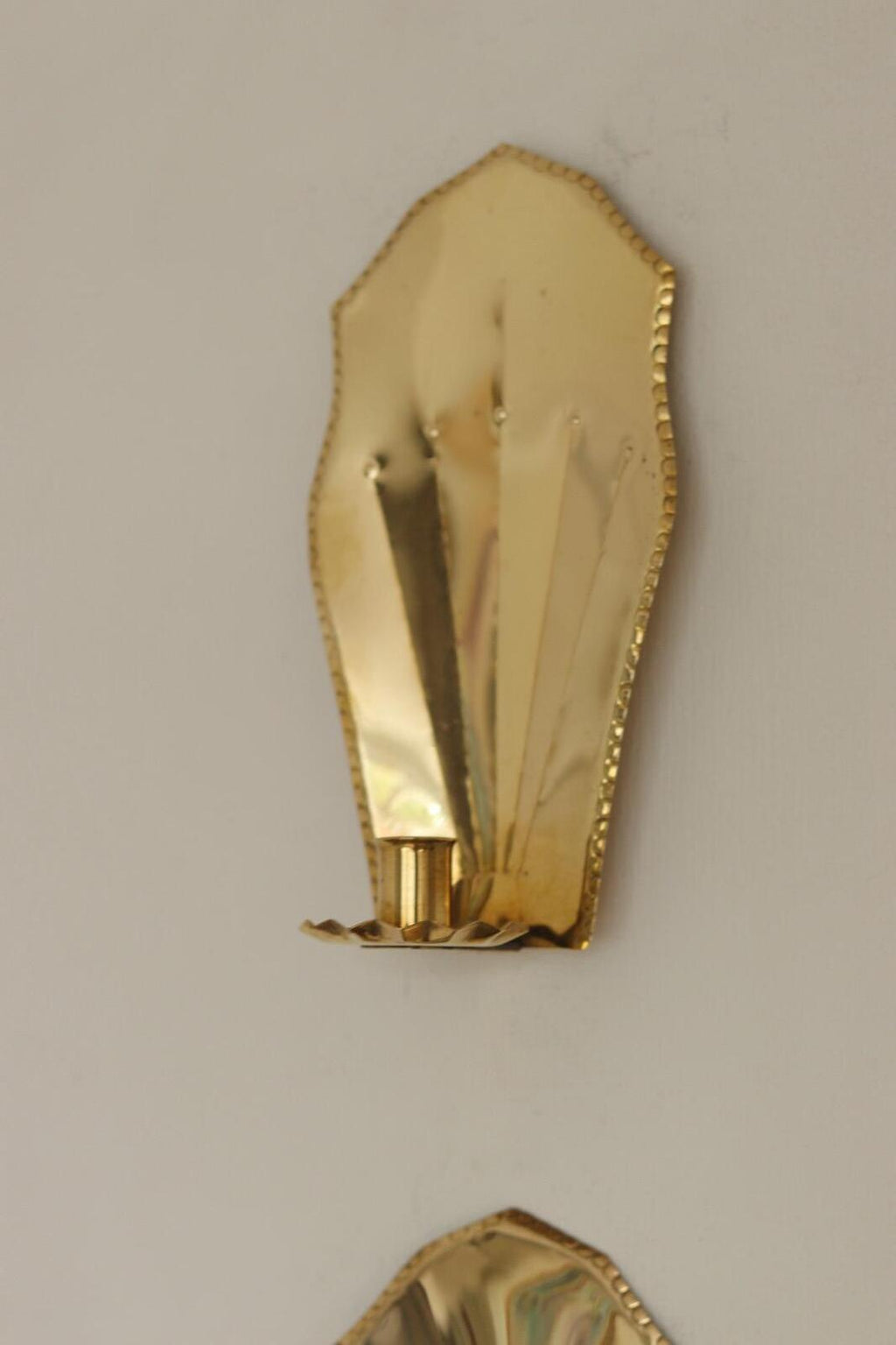 Pair Of Mid Century Swedish Brass Sconces