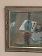 “Vase and Books” by Gösta Stawåsen