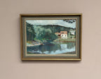 “Lake with Houses” by G. Arner