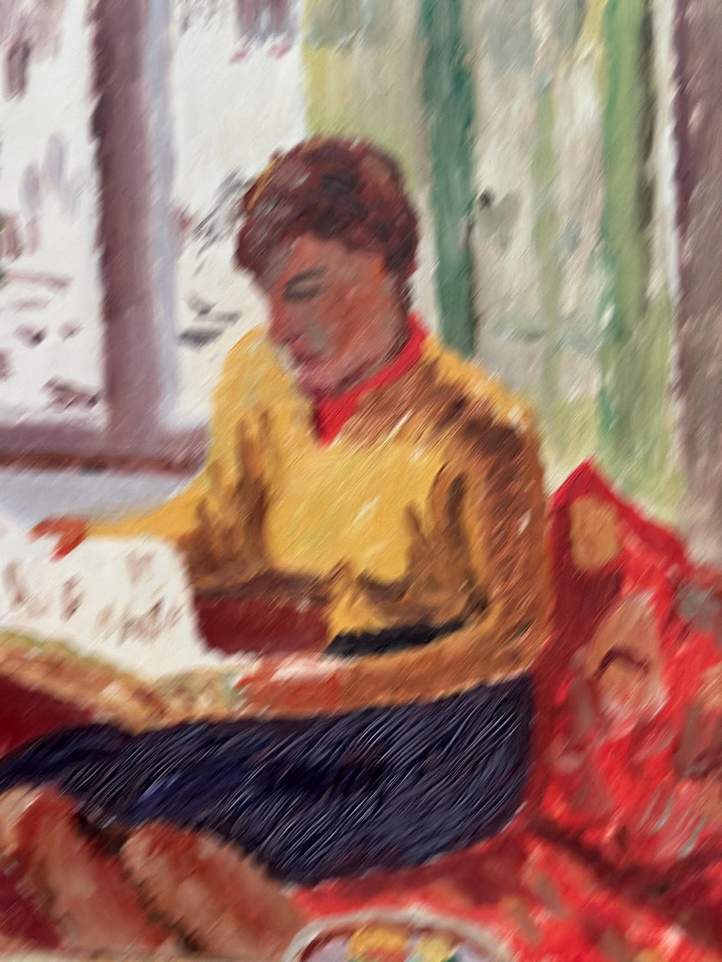 “Woman Reading Book” by Einar Emland (1916–1994)
