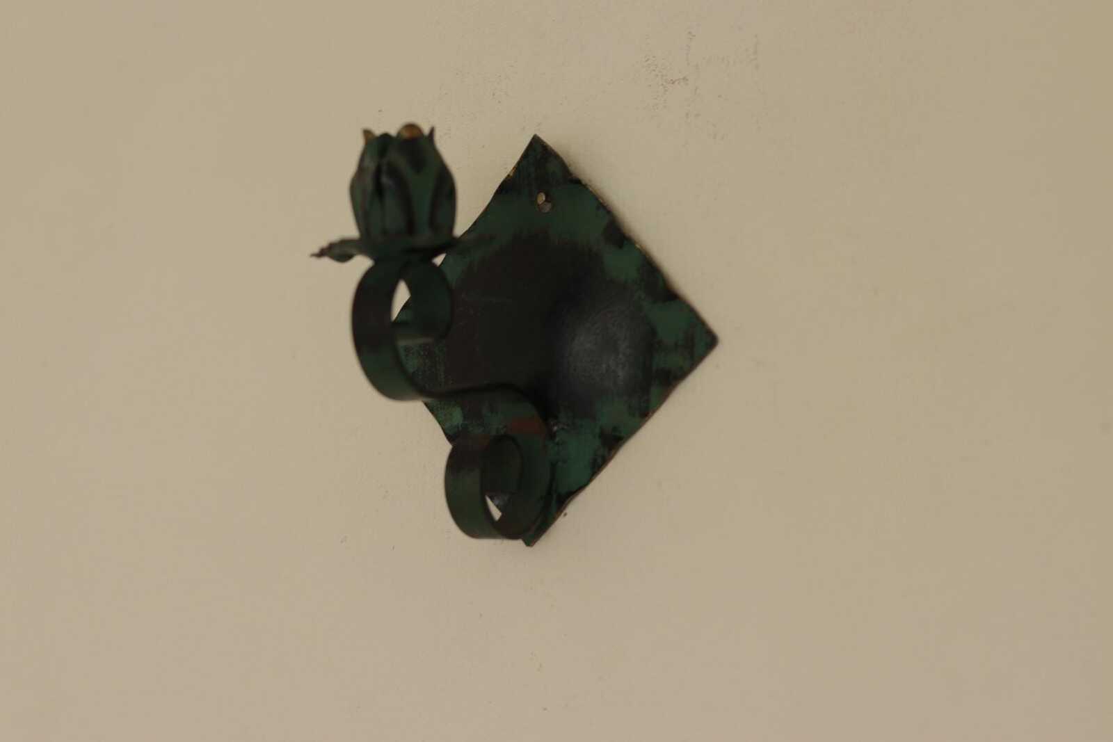 Pair of Vintage Metal/Brass Swedish Verdigris Sconces