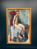 “Seated Woman” by Stig August Waldemar Åkervall (1919–1992)