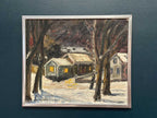 “Winter Landscape with House” by M. L. Jacobson