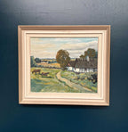 “Farms with Grazing Cows” by Hjalmar Lindblom