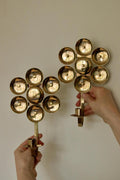 Pair of Mid-Century Sweden Brass Sconces By Kee Mora