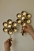 Pair of Mid-Century Sweden Brass Sconces By Kee Mora