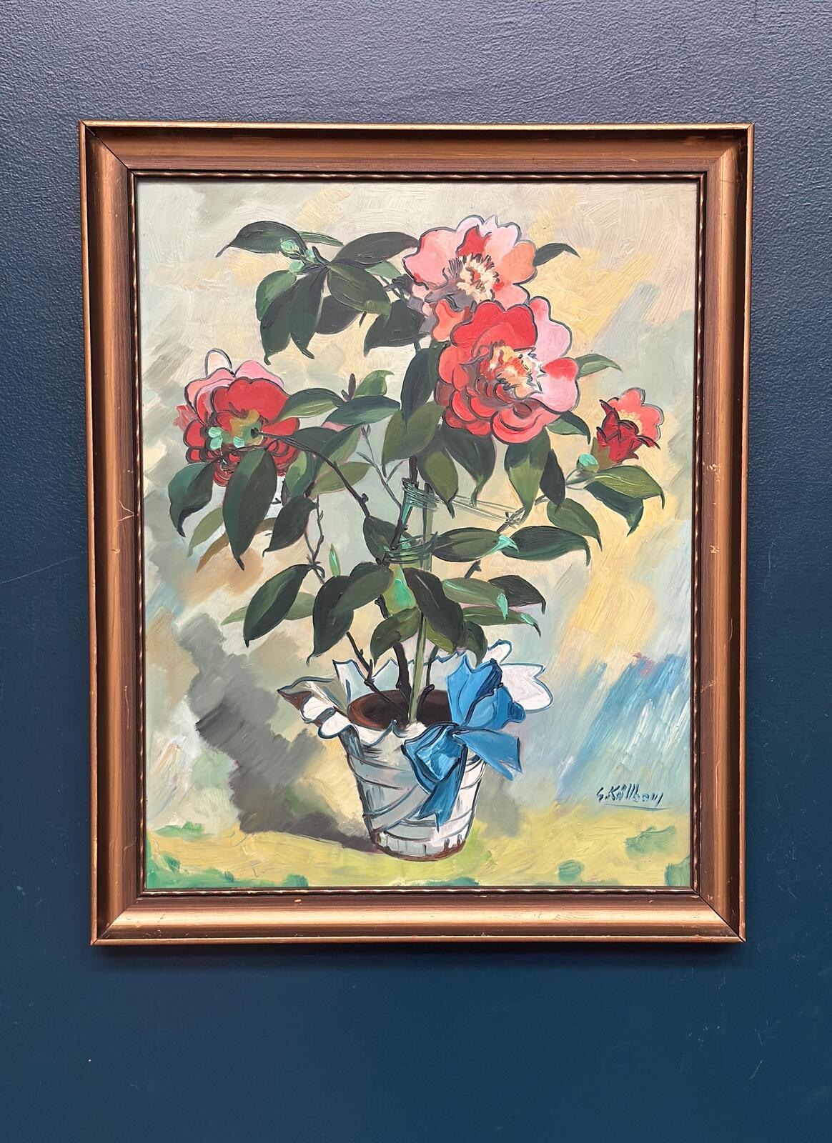 "Flower Motif in Pot” by G. Källbom