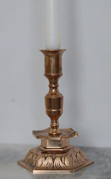 Pair of Swedish Brass Candleholders