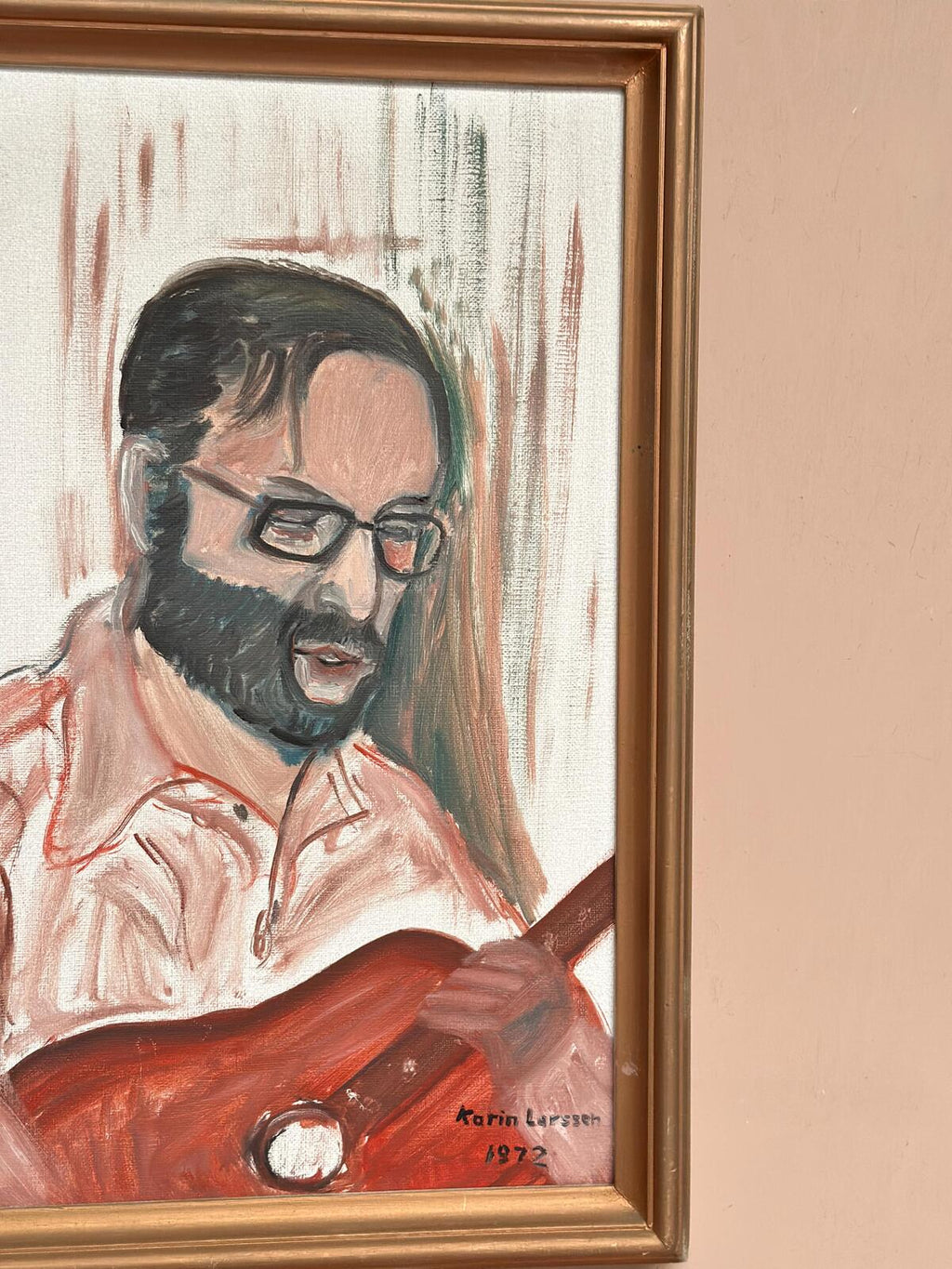 “Musician with Guitar” by Karin Larsson