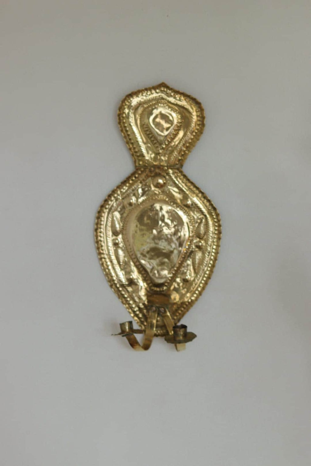 Baroque Style  Mid-Century Brass Swedish Sconces