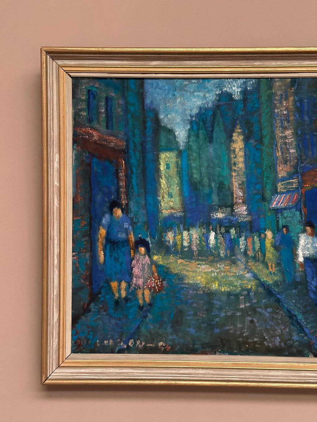 “City Street at Night” by Olle Larsson