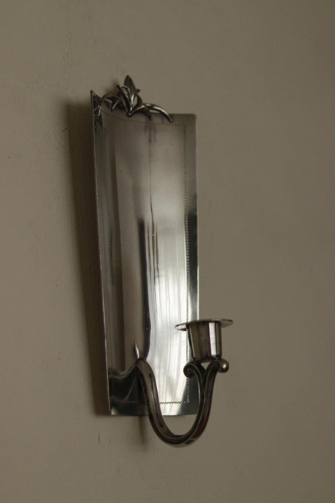 Pair of Mid Century Swedish Pewter Sconces by Svenskt Tenn
