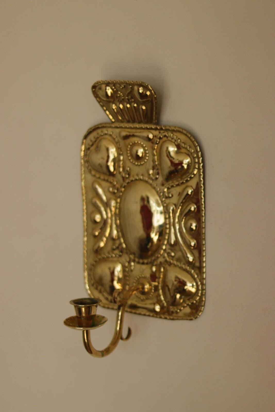 Pair Of Baroque Style Swedish Brass Sconces